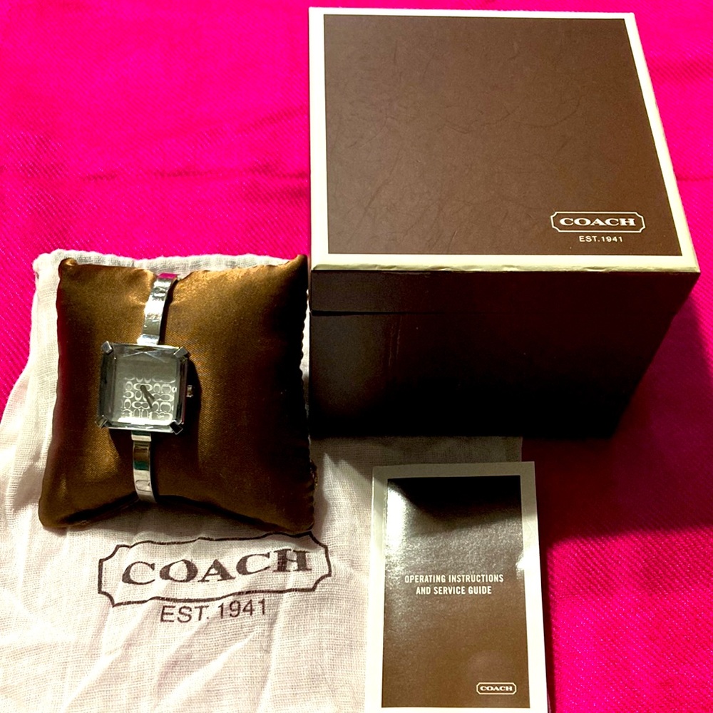 Coach silver watch